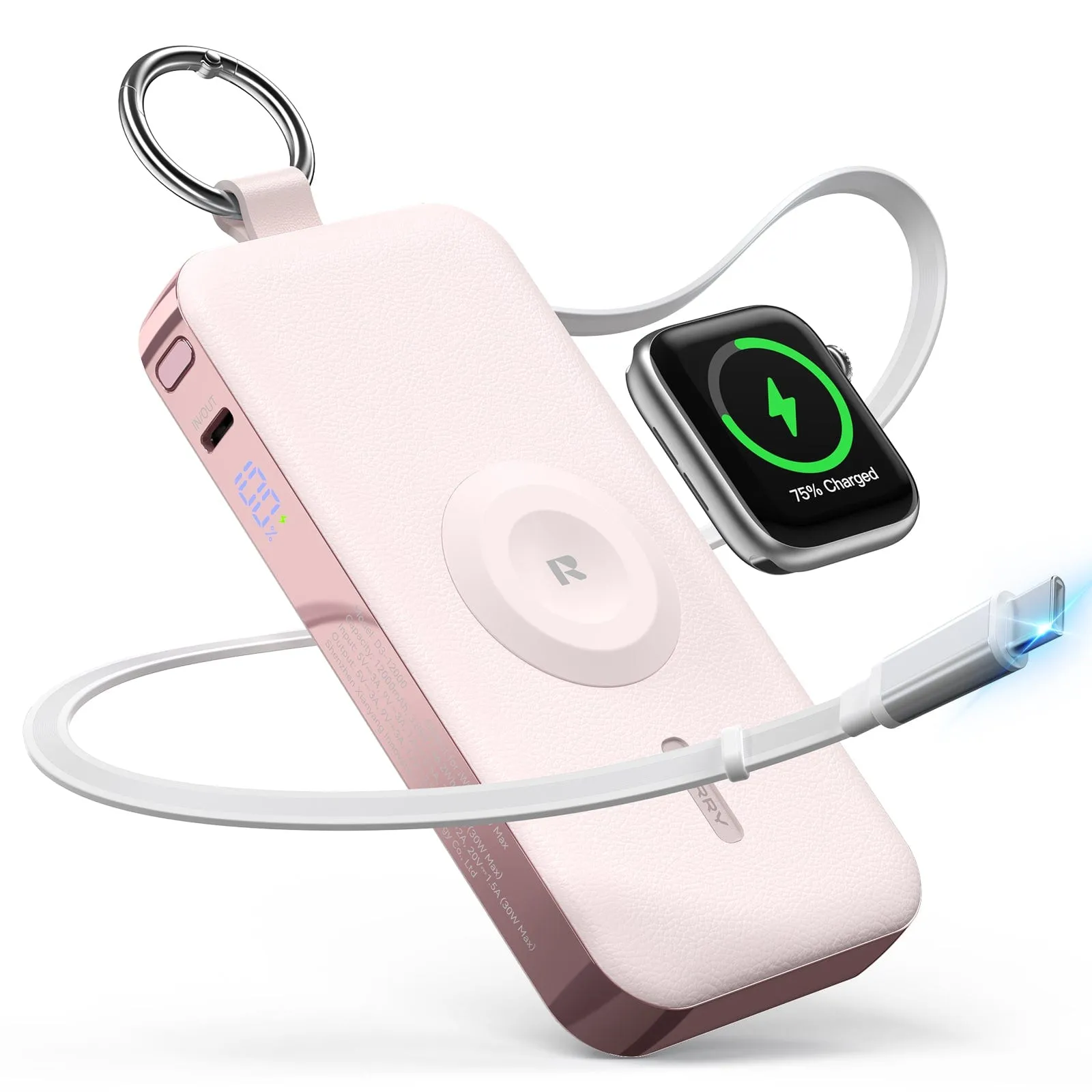 RORRY CharmGo D3 12000mAh(USB-Cケーブル内蔵・30W)